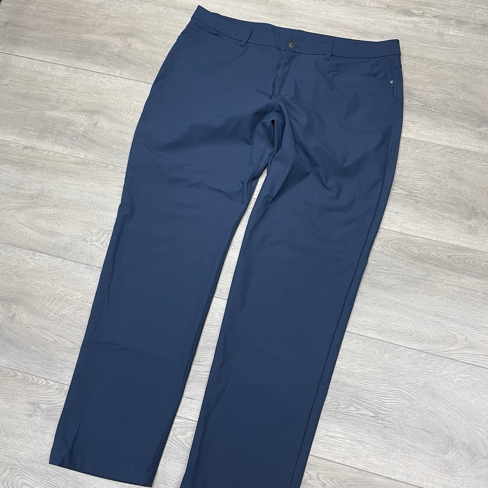 Lululemon ABC Classic Fit Pant 5 Pocket Men Sz 40 Blue Golf Casual Prep READ